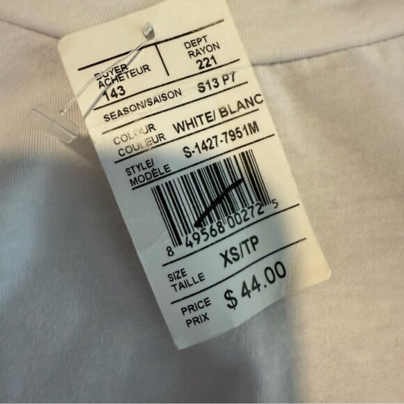 SIGNORELLI New With Tags Tiger Tee Tank Sleeveless T Shirt White Black Tattoo - Picture 11 of 13